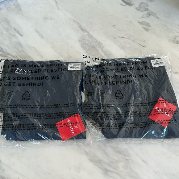 2 PAIRS SPANX NAVY LEGGINGS NWT in Bags | Soft & Smooth Active 7/8 Leggings BOGO - Picture 2 of 8